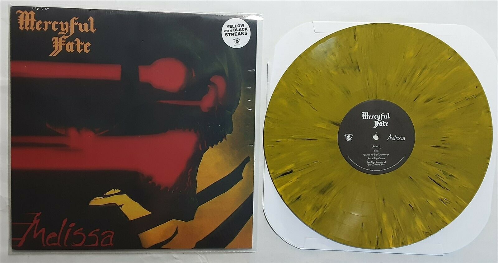 popsike.com - Mercyful Fate Melissa Yellow with Black streaks LP