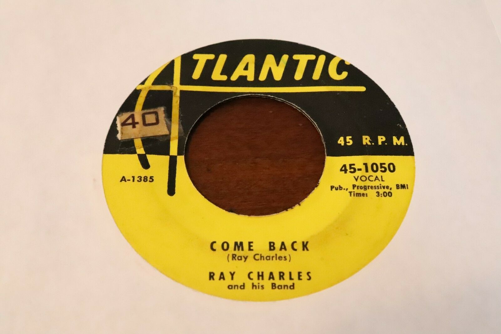 popsike.com - Orig RAY CHARLES 45 Come Back / I've Got A Woman Yellow  ATLANTIC 1050 Jump Blues - auction details