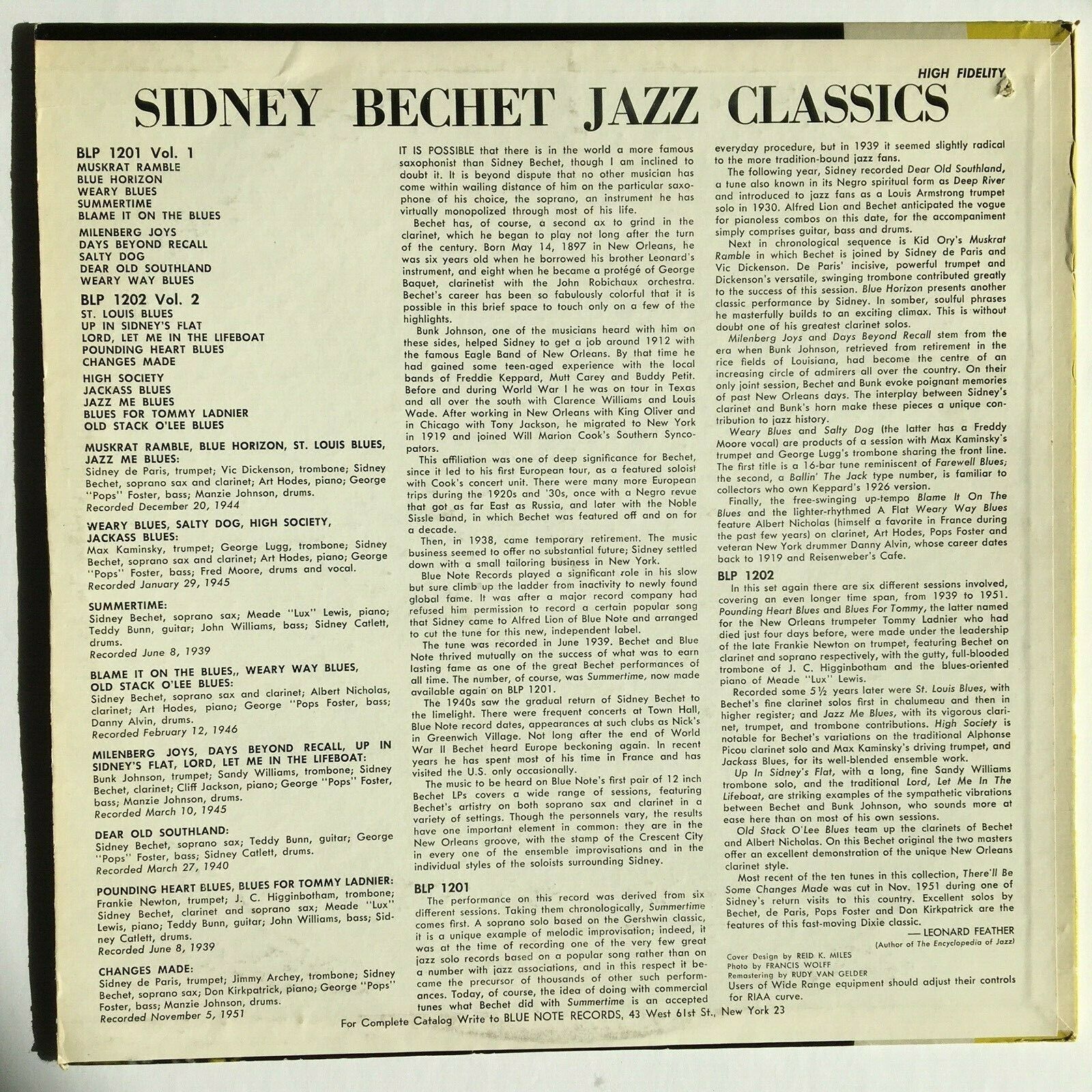 popsike.com - Sidney Bechet ?– Jazz Classics Volume 1, Blue Note