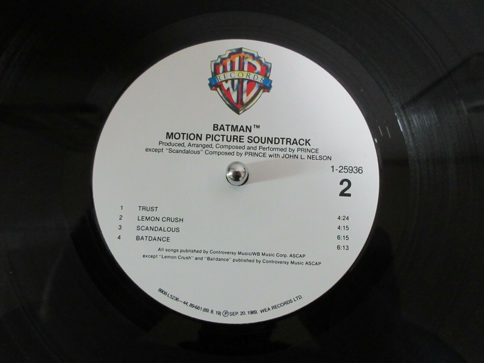 Pic 4 BATMAN OST KOREA VINYL LP 1989 PRINCE TIM BURTON DARK KNIGHT 1st PS Sticker NM