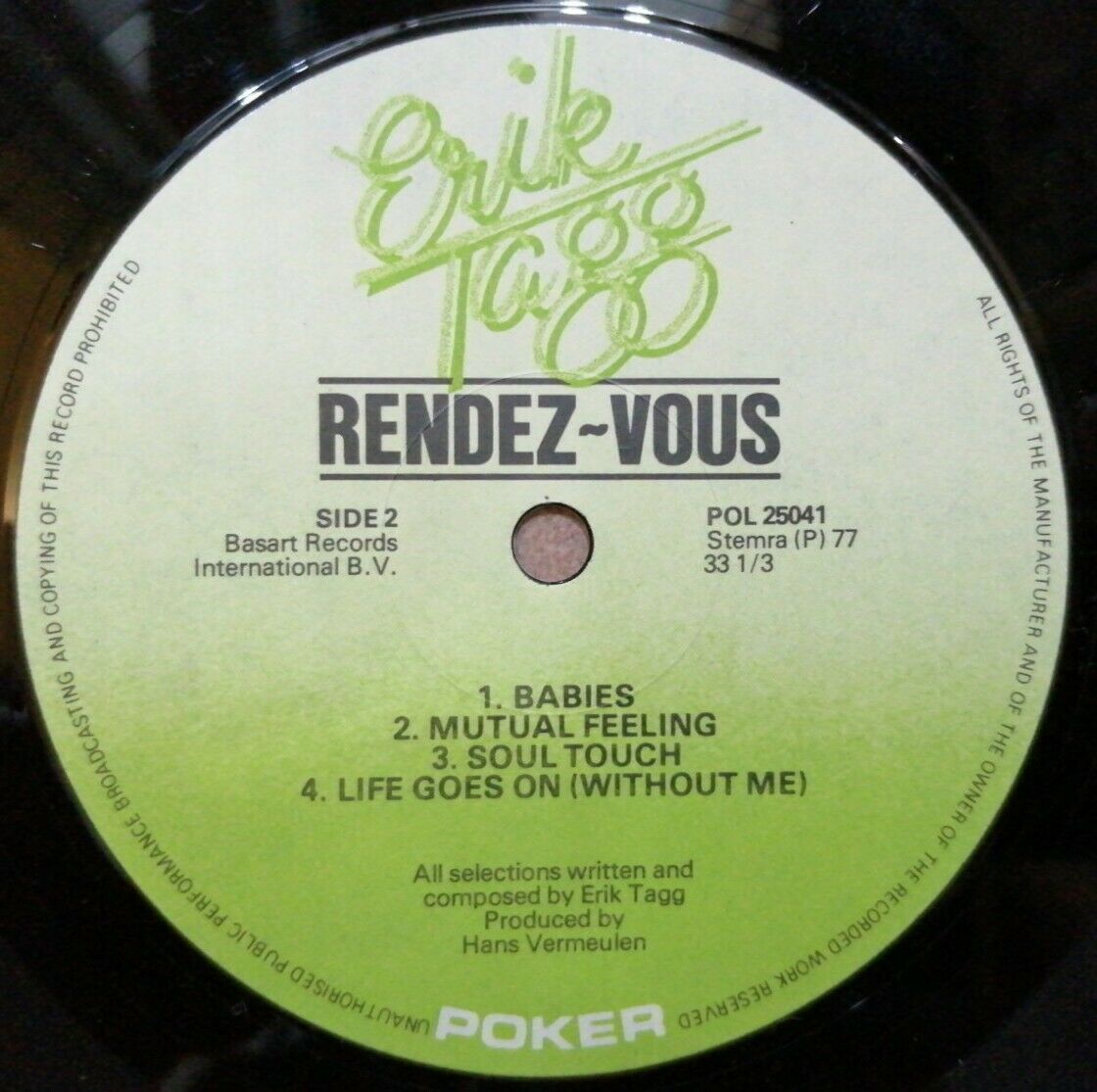 popsike.com - ERIK TAGG Rendez-Vous LP ORIGINAL 1977 FIRST