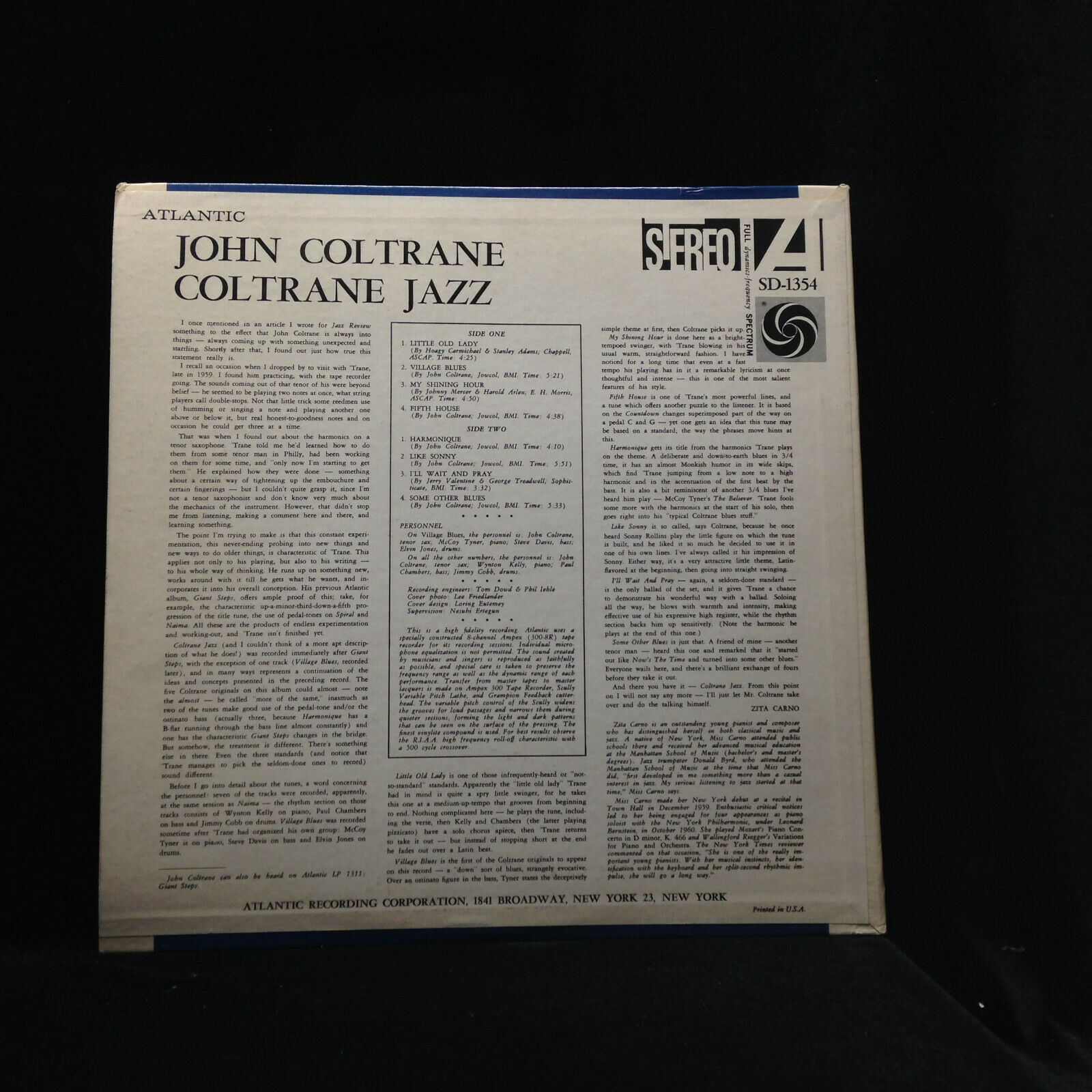 Pic 1 John Coltrane-Coltrane Jazz-Atlantic 1354-STEREO SUPERB DG