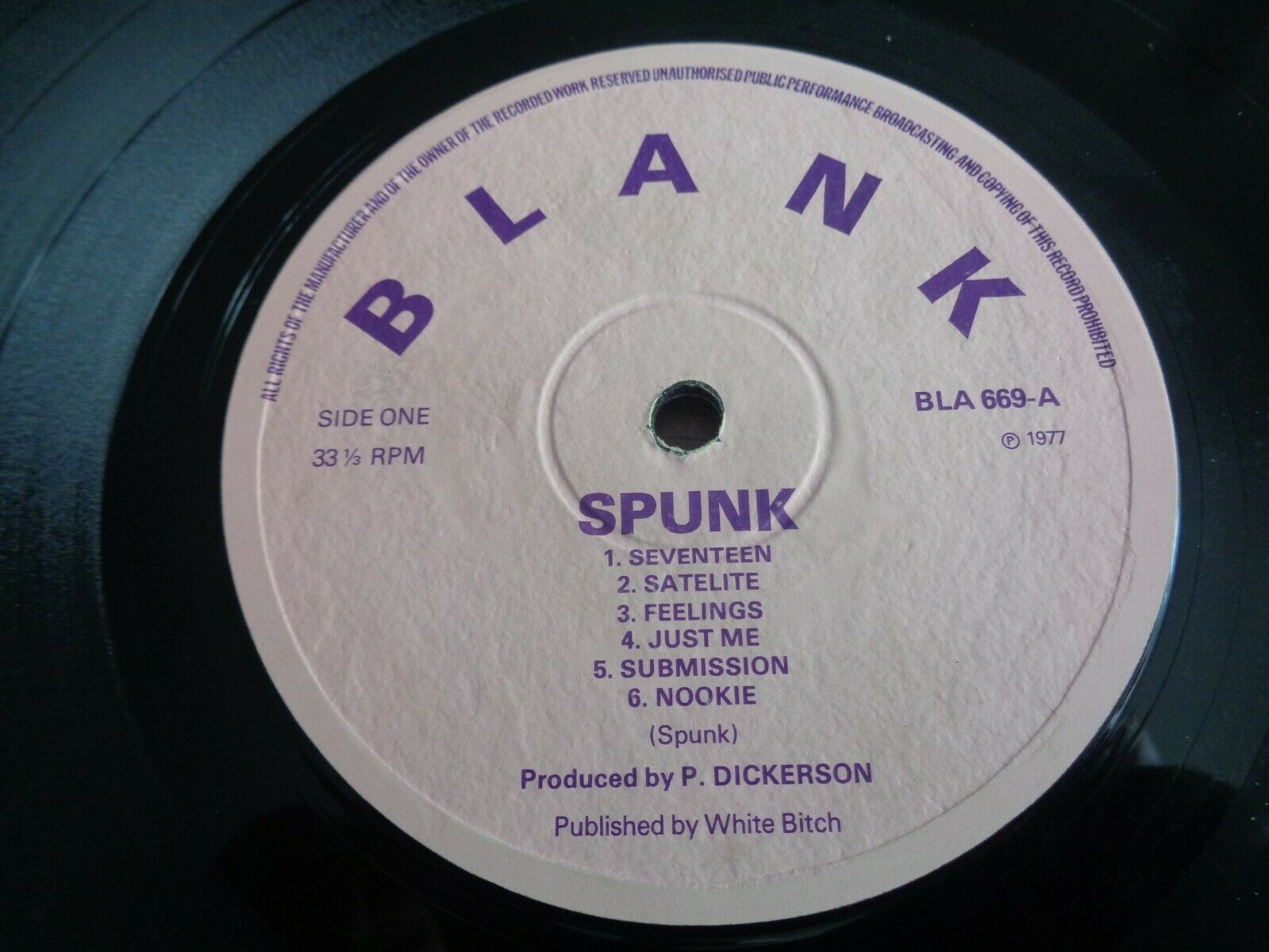 popsike.com - SEX PISTOLS SPUNK ORIGINAL BLANK - BLA 669 BOOTLEG PRESS EX -  auction details