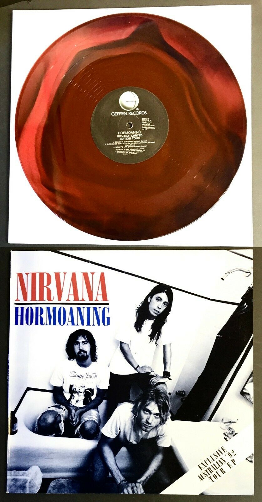 popsike.com - NIRVANA Hormoaning AUSTRALIAN TOUR PROMO RED/BLUE