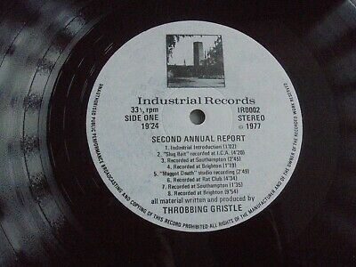 Pic 2 Throbbing Gristle - Second Annual Report 1977 UK LP INDUSTRIAL 1st w/STICKERED