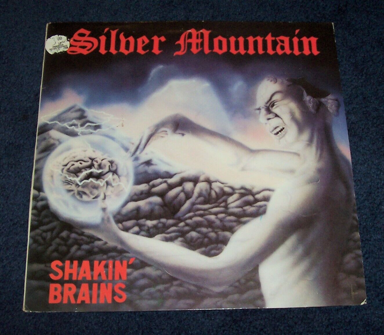 Pic 1 SILVER MOUNTAIN -Shakin' Brains LP NWOBHM glory bell's band Roadrunner 1983 RARE