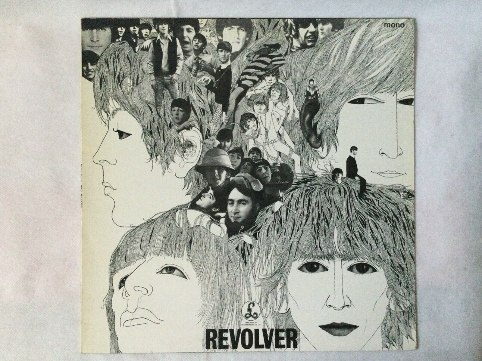 The Beatles Revolver Mono rare UK 1981 release yellow black label ex condition.