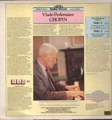 Pic 1 NIMBUS45015 VLADO PERLEMUTER Vlado Perlemuter Chopin LP VINYL UK Nimbus 1982 5