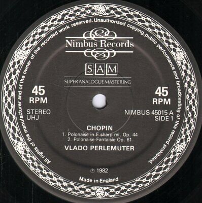 Pic 3 NIMBUS45015 VLADO PERLEMUTER Vlado Perlemuter Chopin LP VINYL UK Nimbus 1982 5