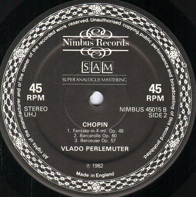 Pic 4 NIMBUS45015 VLADO PERLEMUTER Vlado Perlemuter Chopin LP VINYL UK Nimbus 1982 5