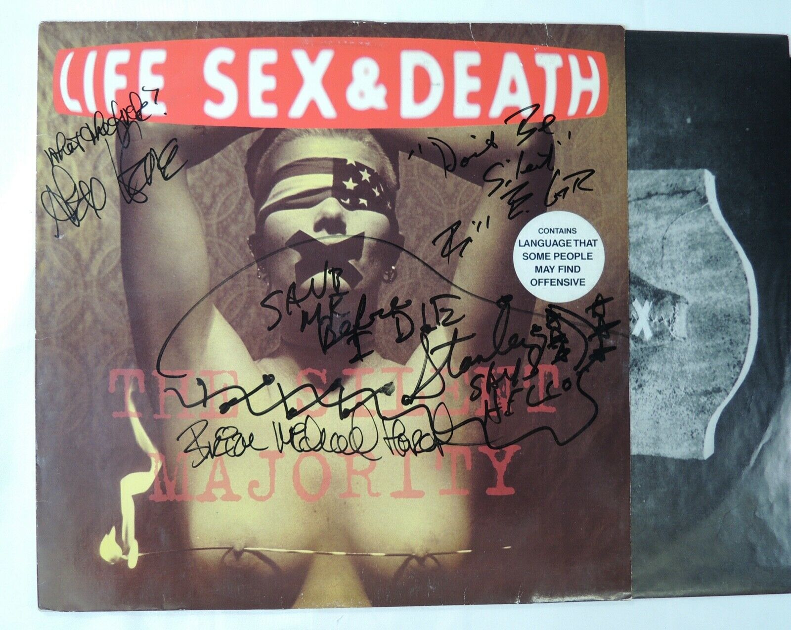 popsike.com - Rare Autographed LIFE SEX & DEATH (LSD) The Silent Majority,  Germany LP 1st 1992 - auction details