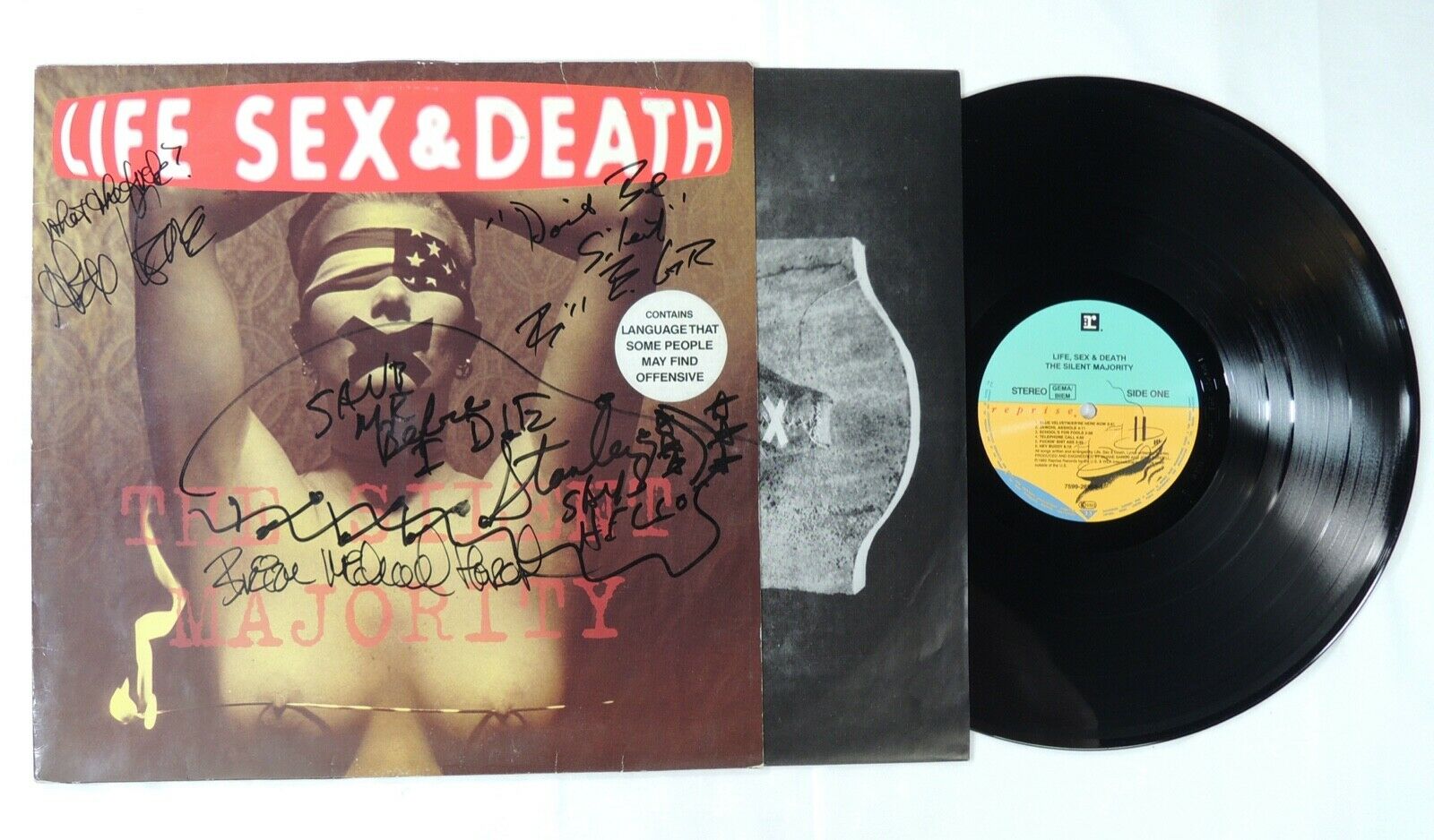 popsike.com - Rare Autographed LIFE SEX & DEATH (LSD) The Silent Majority,  Germany LP 1st 1992 - auction details