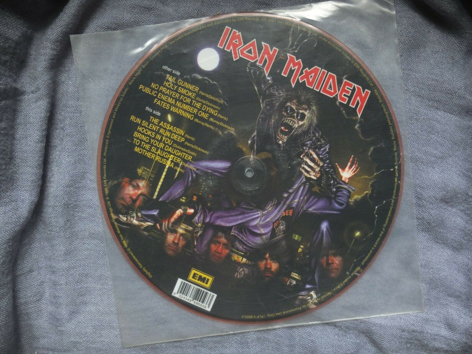  Iron Maiden ?– No Prayer For The Dying Picture Disc, Promo,  RED RIM - RARE - auction details