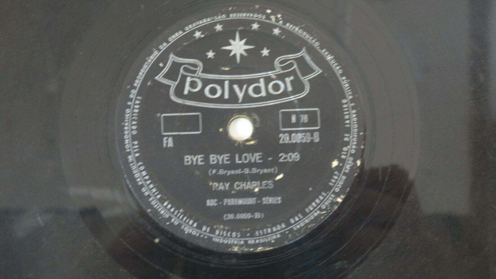 Pic 2 RAY CHARLES - "I Can't Stop Loving You/ Bye Bye Love" 78 RPM BRAZIL 1961