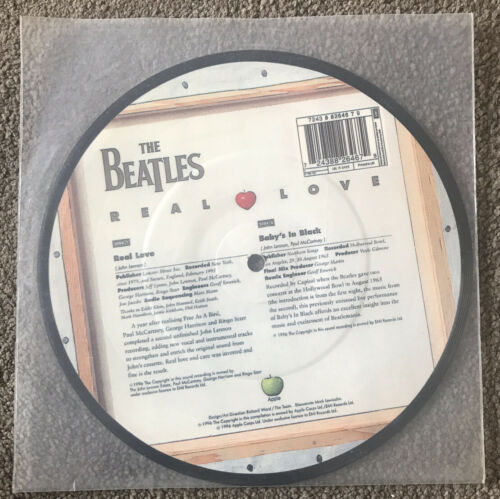 Pic 1 THE BEATLES - REAL LOVE 7”  PICTURE DISC. RARE.