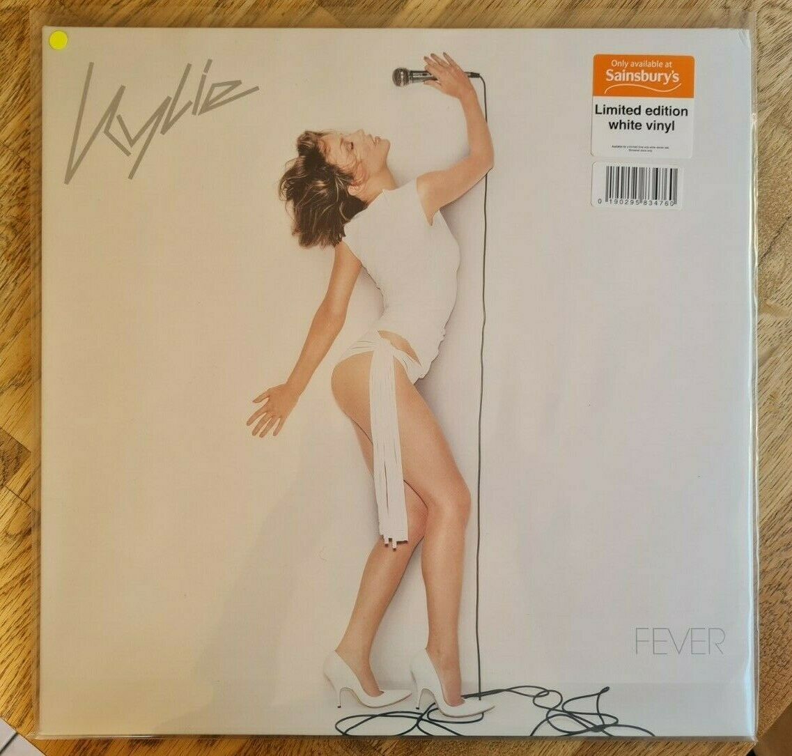 Popsike Com Kylie Minogue Lp Fever White Vinyl Uk Parlophone Sainsburys Press Mint Auction