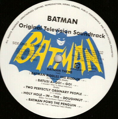 Pic 2 Nelson Riddle - Batman (Exclusive Original Television Soundtrack Album) (LP, ...