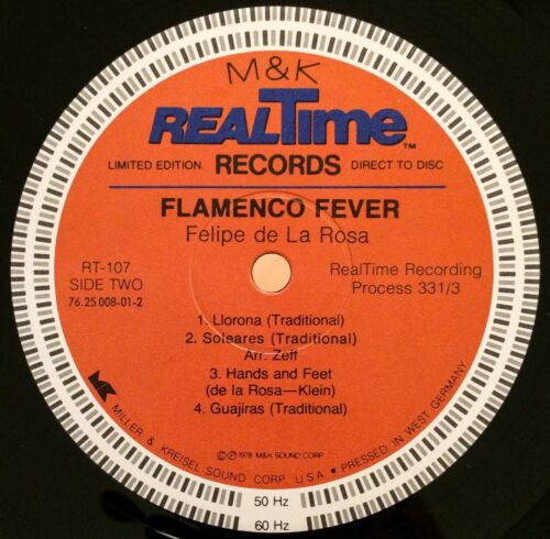 popsike.com - Felipe De La Rosa Flamenco Fever Lp Limited M&K Realtime  Records Direct To Disc - auction details