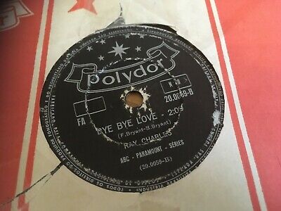 Pic 1 RAY CHARLES : I CAN'T STOP LOVING YOU  /  BYE BYE LOVE.  Brazil 78.rpm (1962)