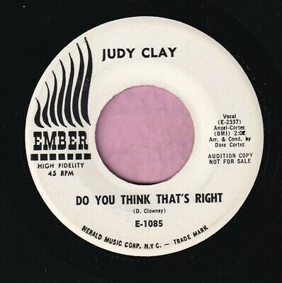 Judy Clay " Do You Think That's Right " Ember Demo Rnb / Mod Listen