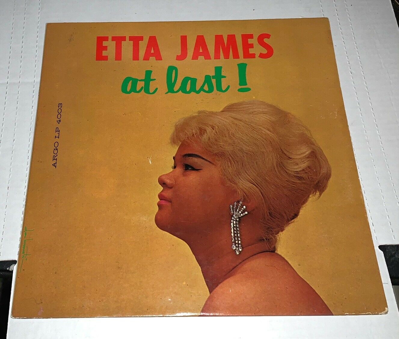 Etta James At Last  Argo LP 4003 1960 1st Press Mono Rare Blues Soul VG+/VG+