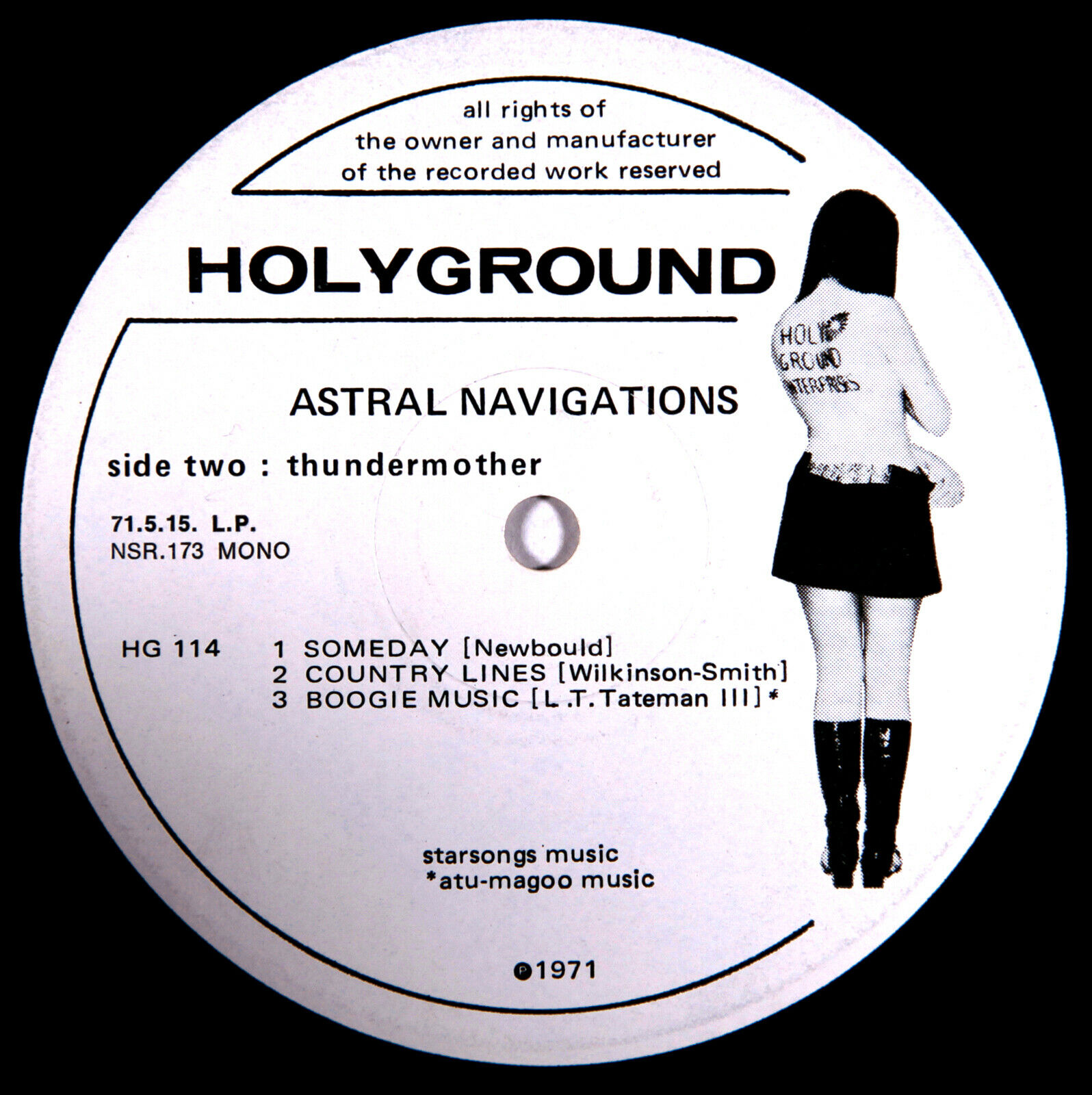 Pic 3 ASTRAL NAVIGATIONS LP on Holyground Rare Original 1971 UK Psych Thundermother M-