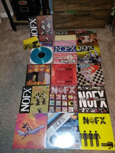 popsike.com - nofx green colored vinyl signed box set - auction