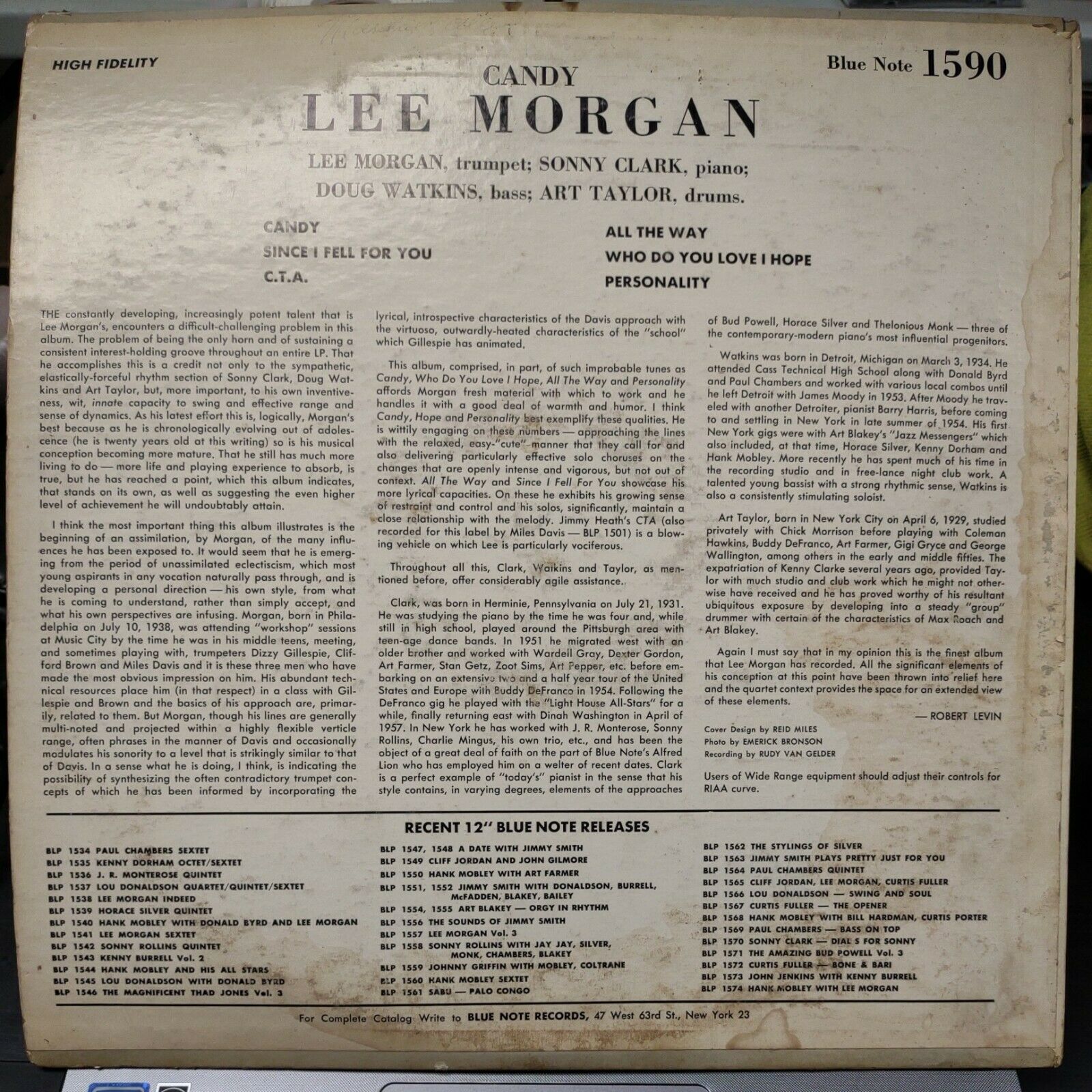 popsike.com - Lee Morgan - Candy LP Blue Note 1st Pressing BLP