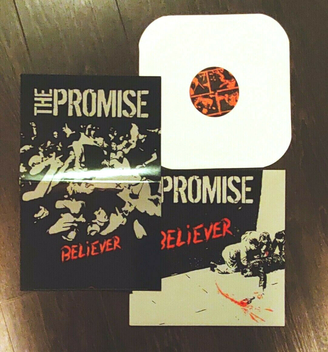 Pic 2 The Promise "Believer" 2002 12" red Vinyl LP  BANKSY COVER Ltd to 900