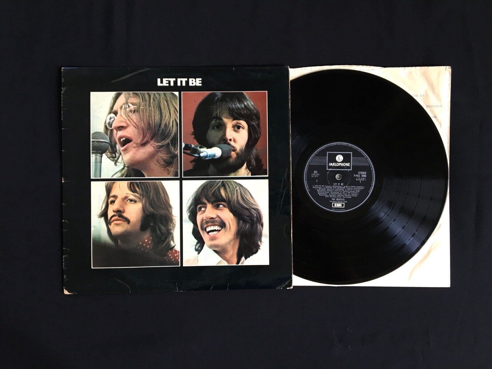 popsike.com - THE BEATLES LET IT BE LP ORIG UK 1970 EXPORT P-PCS 